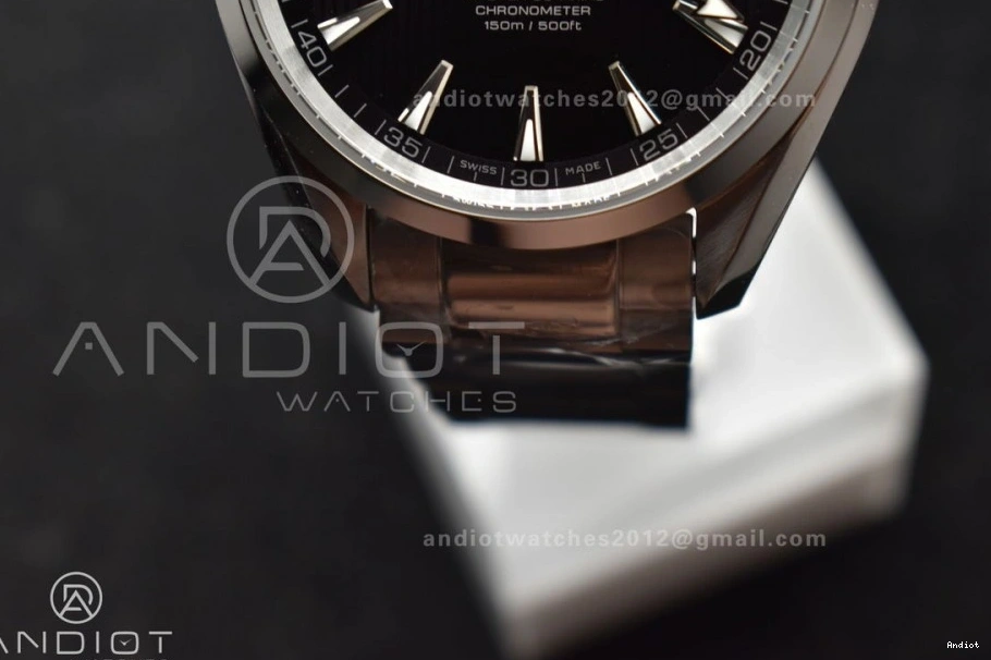 On Terra Best A8500 VSF Black Edition Vertical 1:1 SS Dial Bracelet SS Aqua 150M 1218